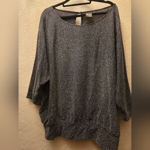 Rock & Shine Metallic Dolman Top XL Batwing Shimmer